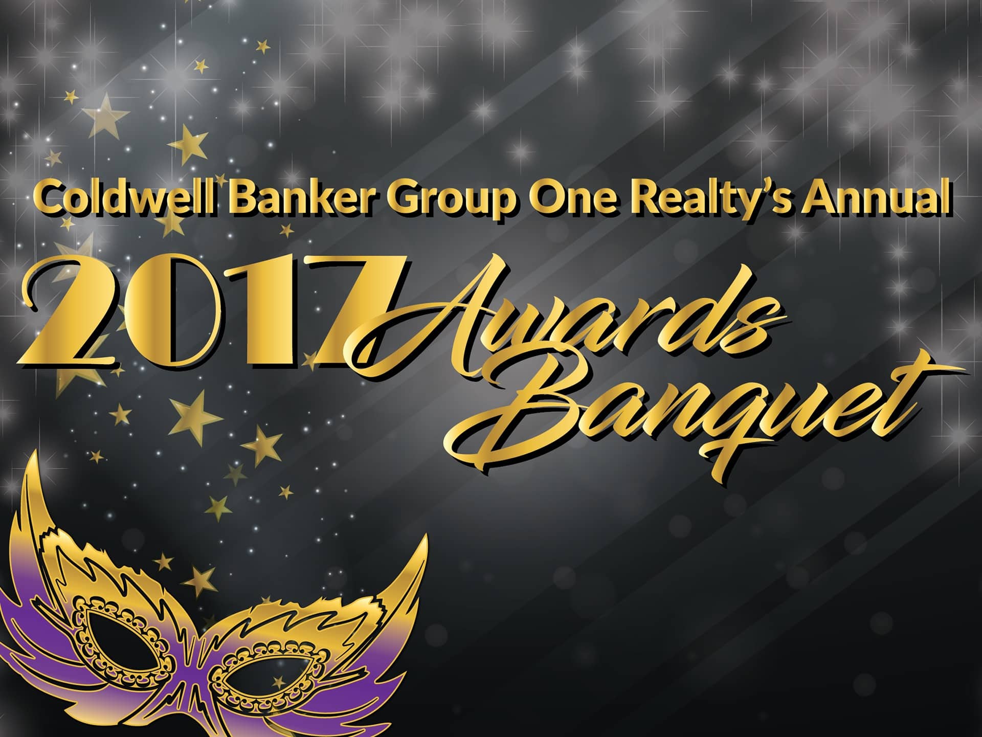 Coldwell Banker Group One Realty 2017 awards banquet powerpoint slide cover