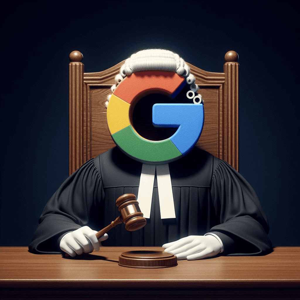 AI generated image of google as a judge